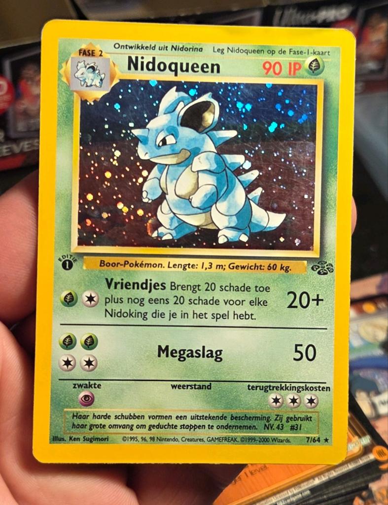 Nidoqueen 7/64 Jungle 1st Edition Holo NL - GD, Ophalen of Verzenden, Zo goed als nieuw
