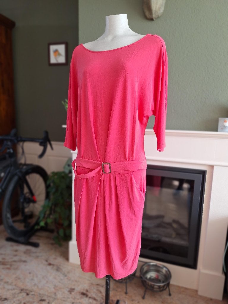 Sandro Ferrone prachtige roze jurk L 42, Kleding | Dames, Verzenden, Zo goed als nieuw, Knielengte, Roze