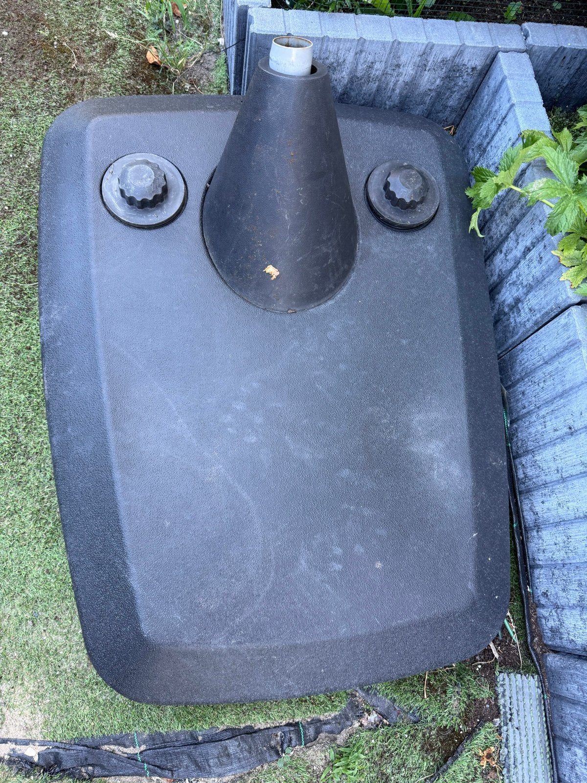 Parasolvoet voor zweefparasols, Ophalen, Gebruikt, Minder dan 1 meter, Parasolvoet