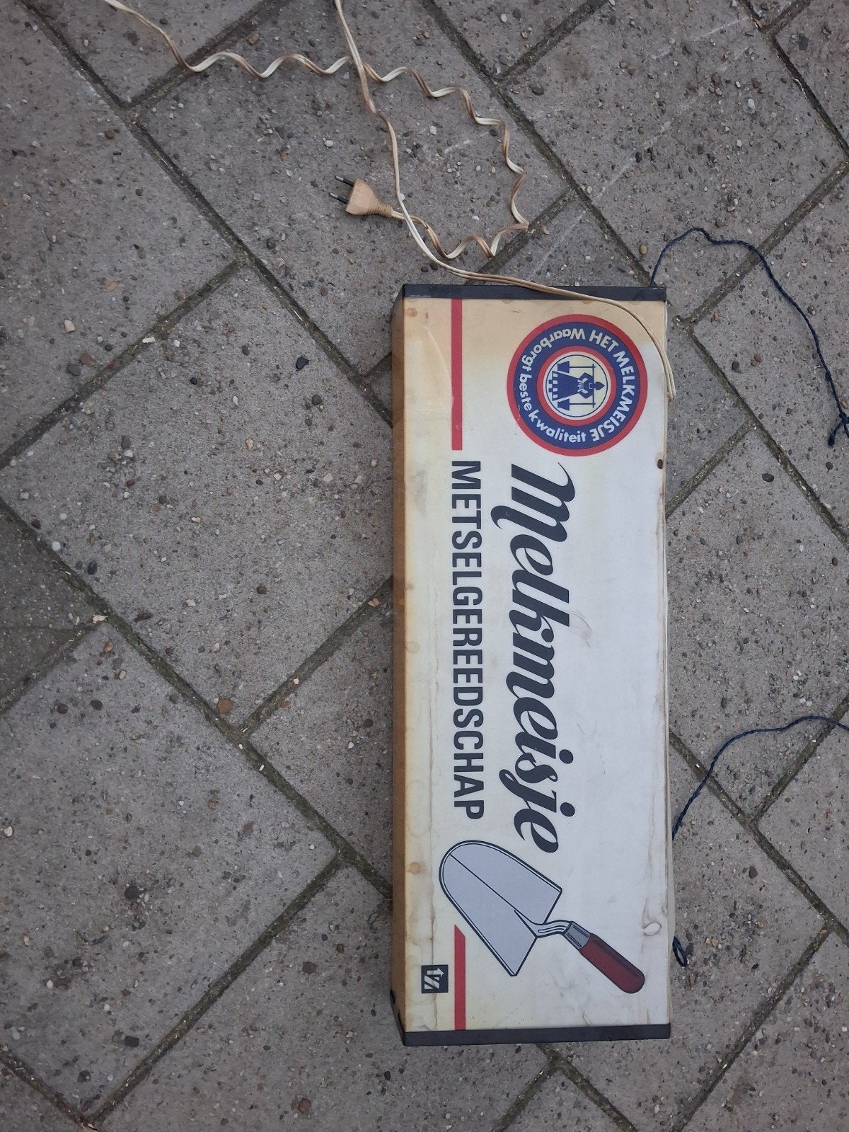 oude lichtbak Melkmeisje  metsel gereedschap, Ophalen of Verzenden, Gebruikt, Lichtbak of (neon) lamp
