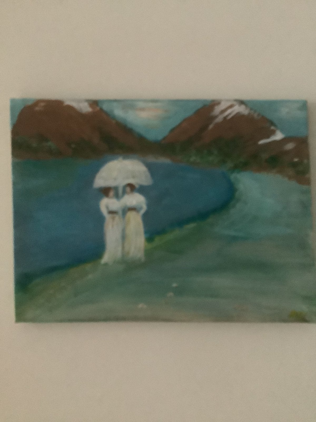 Onder de parapluie, Antiek en Kunst, Ophalen of Verzenden