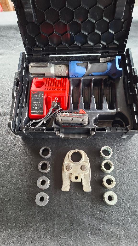 Henco B-mini3 accu perstang persmachine mini 3 pers tang., Auto diversen, Autogereedschap, ., Ophalen of Verzenden, Zo goed als nieuw