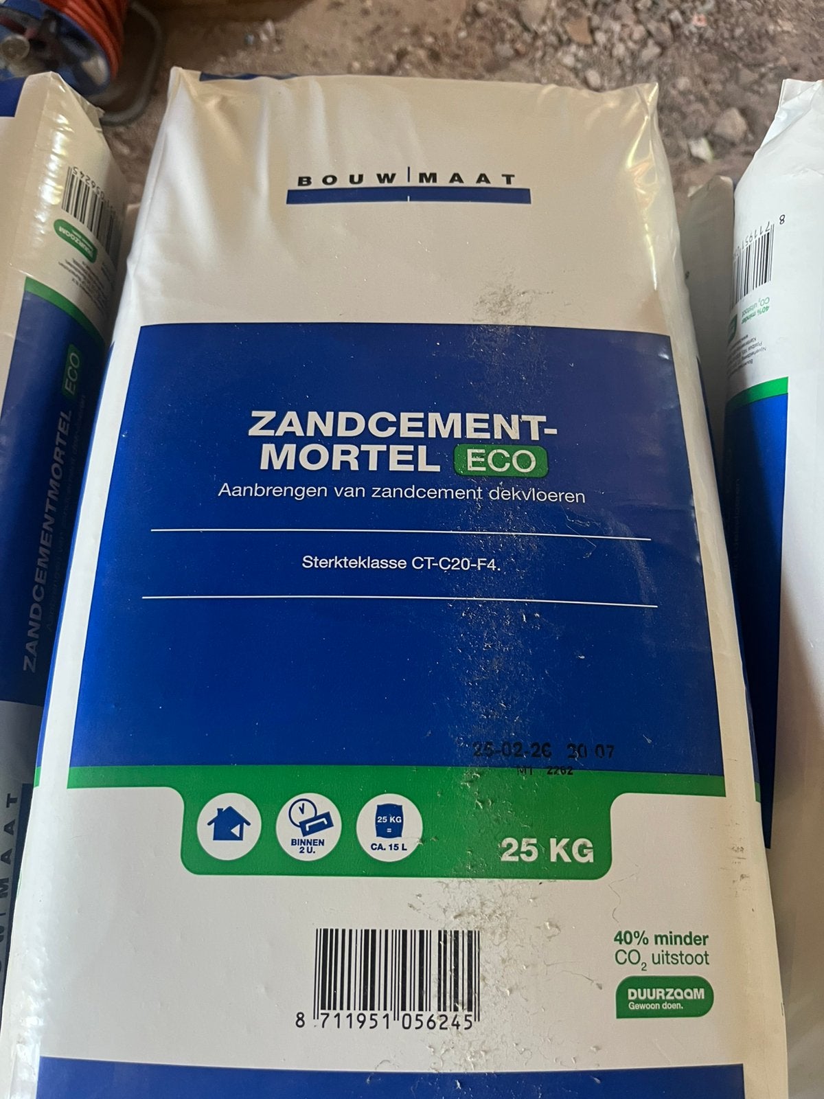 Zandcementmortel bouwmaat, Overige materialen, Nieuw, 15 m² of meer, Ophalen