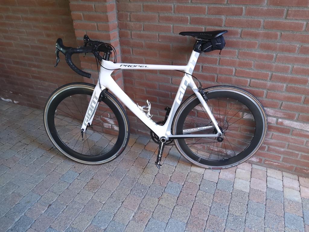 Giant Propel Advanced sl racefiets - Wit, Fietsen en Brommers, Fietsen | Racefietsen, Ophalen, 28 inch, Gebruikt, Carbon