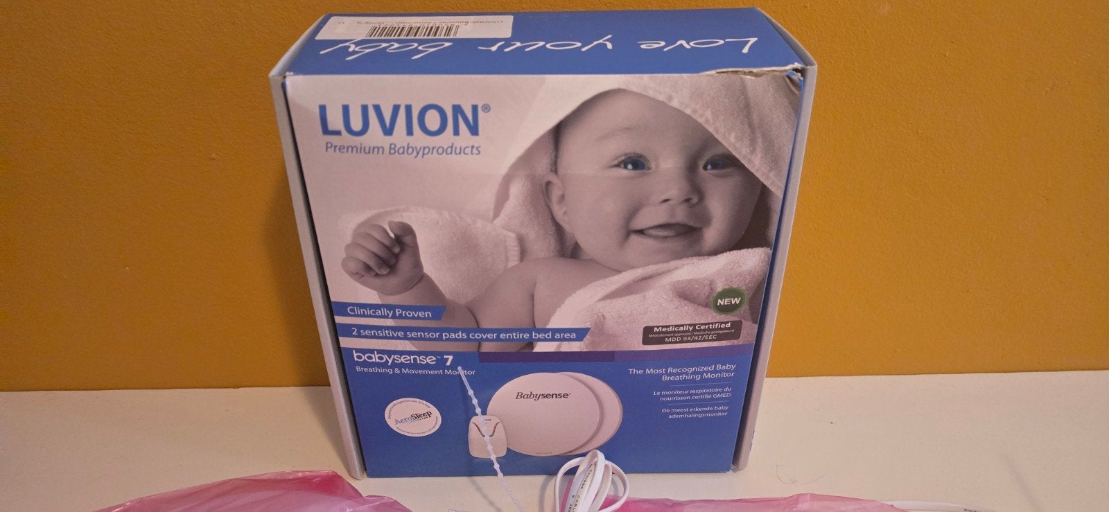 Luvion Baby Sense 7 Ademhalingsmonitor, Ophalen, Zo goed als nieuw, Minder dan 100 meter