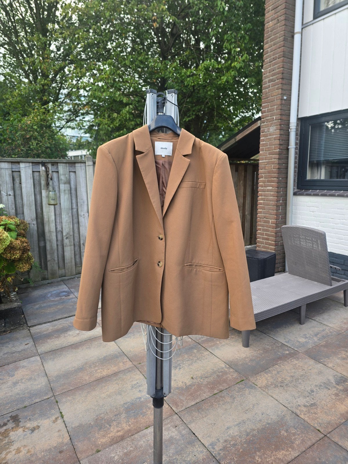 Shoeby oversized stijlvolle camel blazer colbert maat xxl 4, Kleding | Dames, Beige, Maat 42/44 (L), Ophalen of Verzenden, Zo goed als nieuw