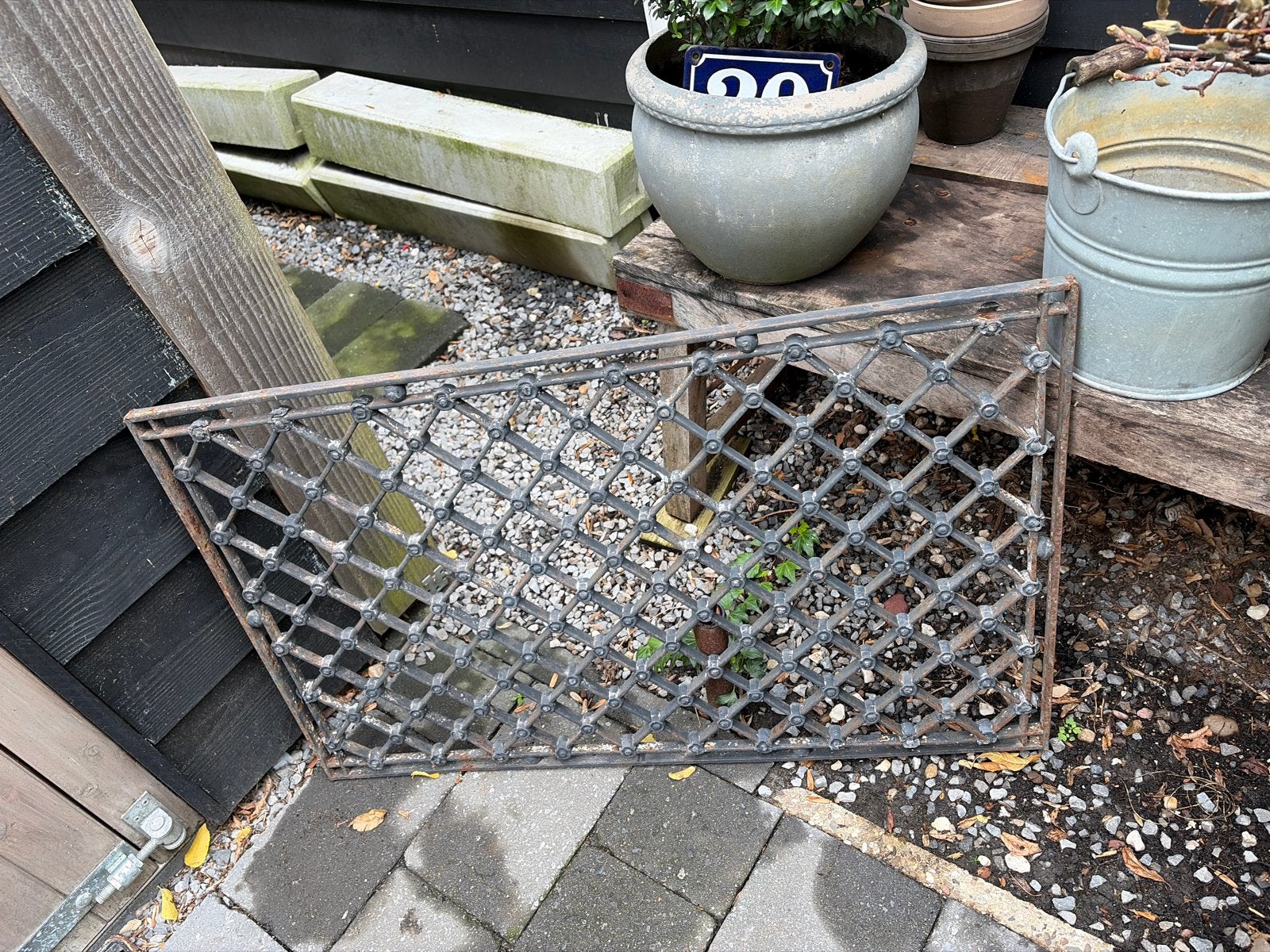 Decoratief ijzeren brocante rek - landelijke stijl, Ophalen