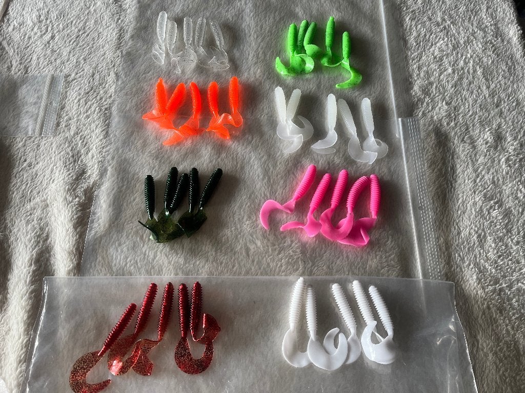 adv 348 / NIEUW mixset 40 dropshot shads 8cm, Ophalen of Verzenden, Nieuw, Overige typen