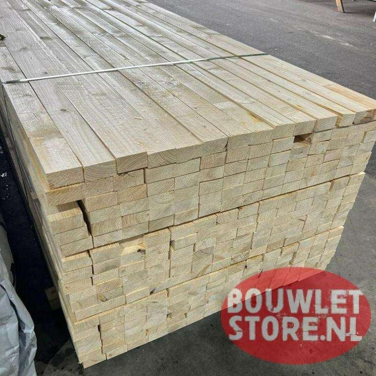 Vuren balken vurenhout | 38x75mm | 2500/4200/5100mm | 2x3, 25 tot 50 mm, Nieuw, Ophalen of Verzenden, 300 cm of meer