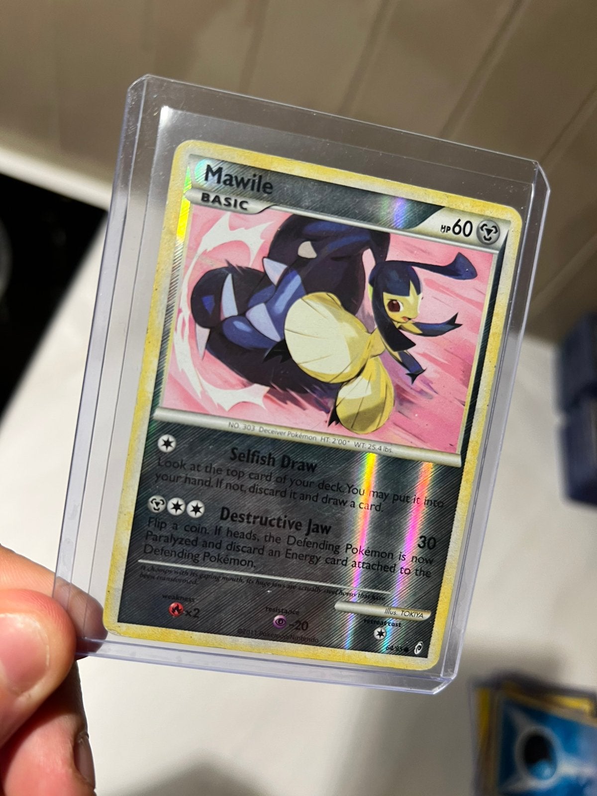 Pokemon kaart Mawile #64 reverse holo, Ophalen of Verzenden, Gebruikt, Losse kaart