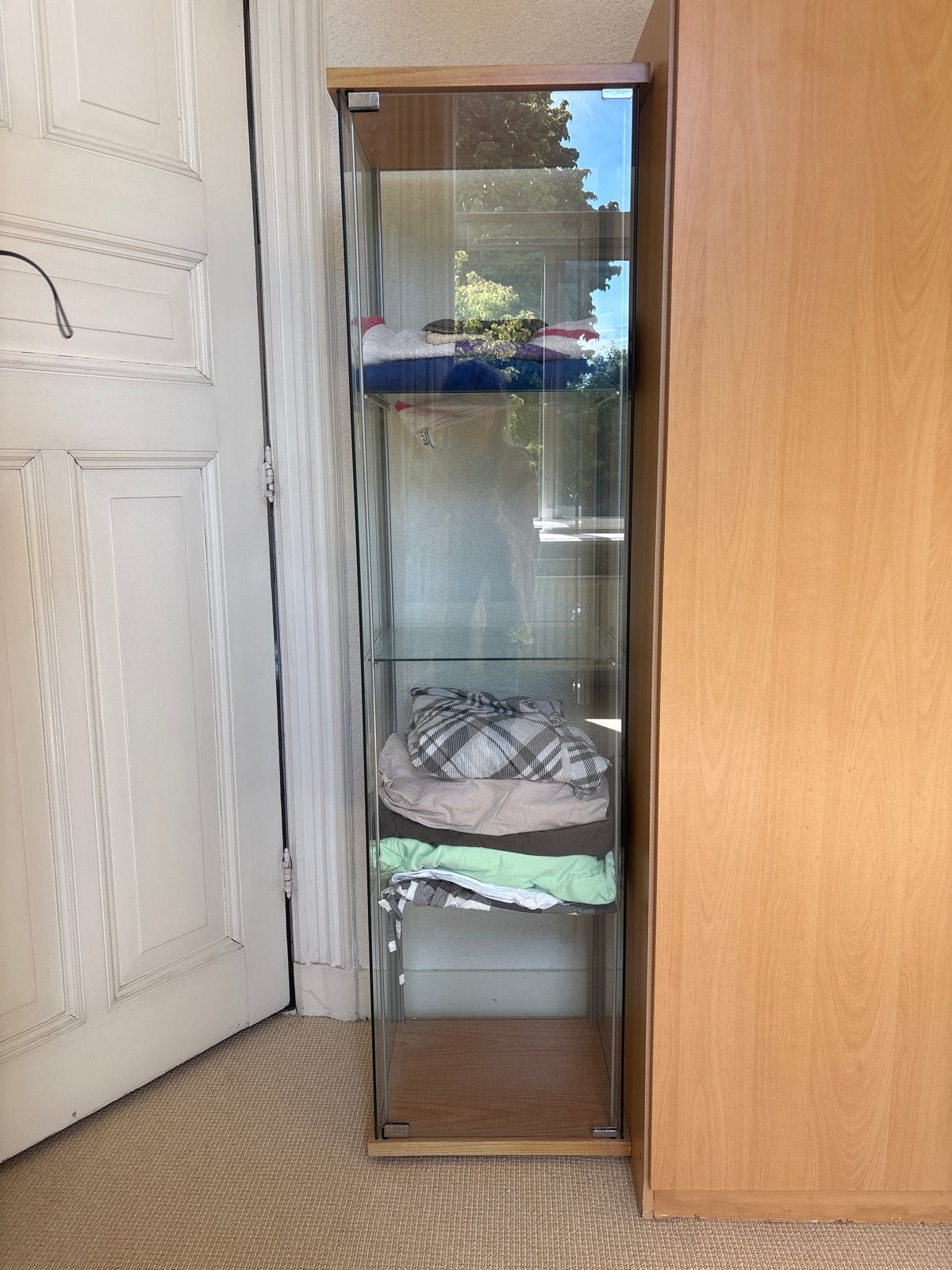 IKEA vitrine kast, Ophalen, Met plank(en), Minder dan 50 cm, Gebruikt