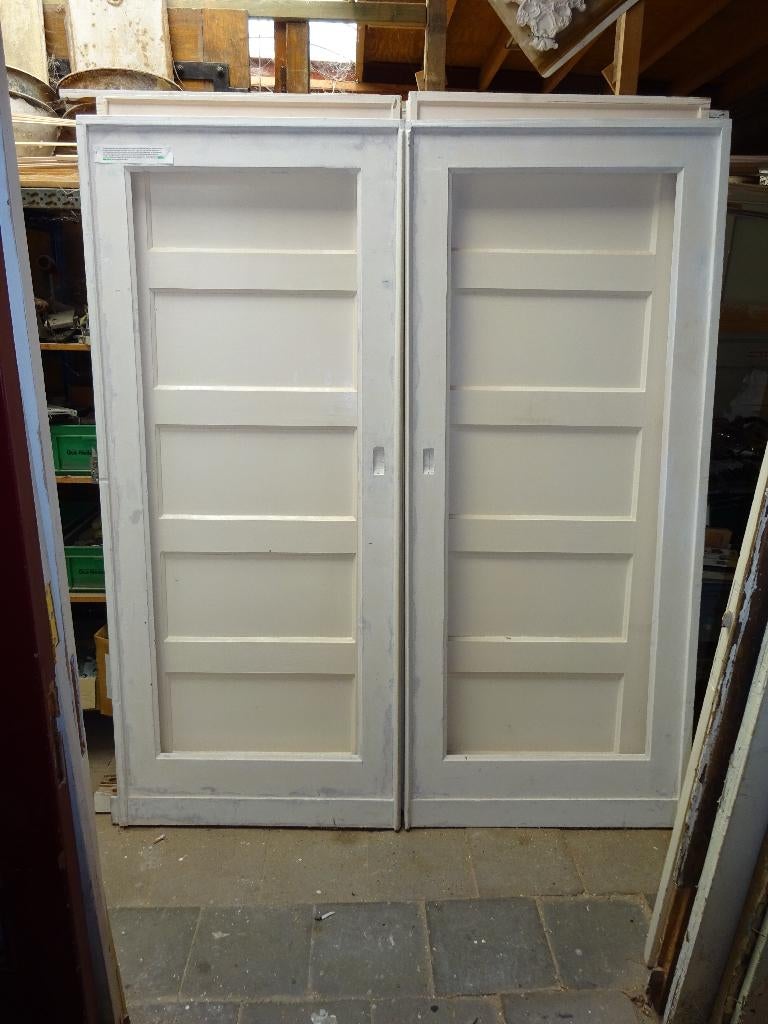 Set antieke kamer+Suite schuifdeuren 2/86,5x204 cm, Euro 250, Ophalen, Gebruikt, Wit, Vintage