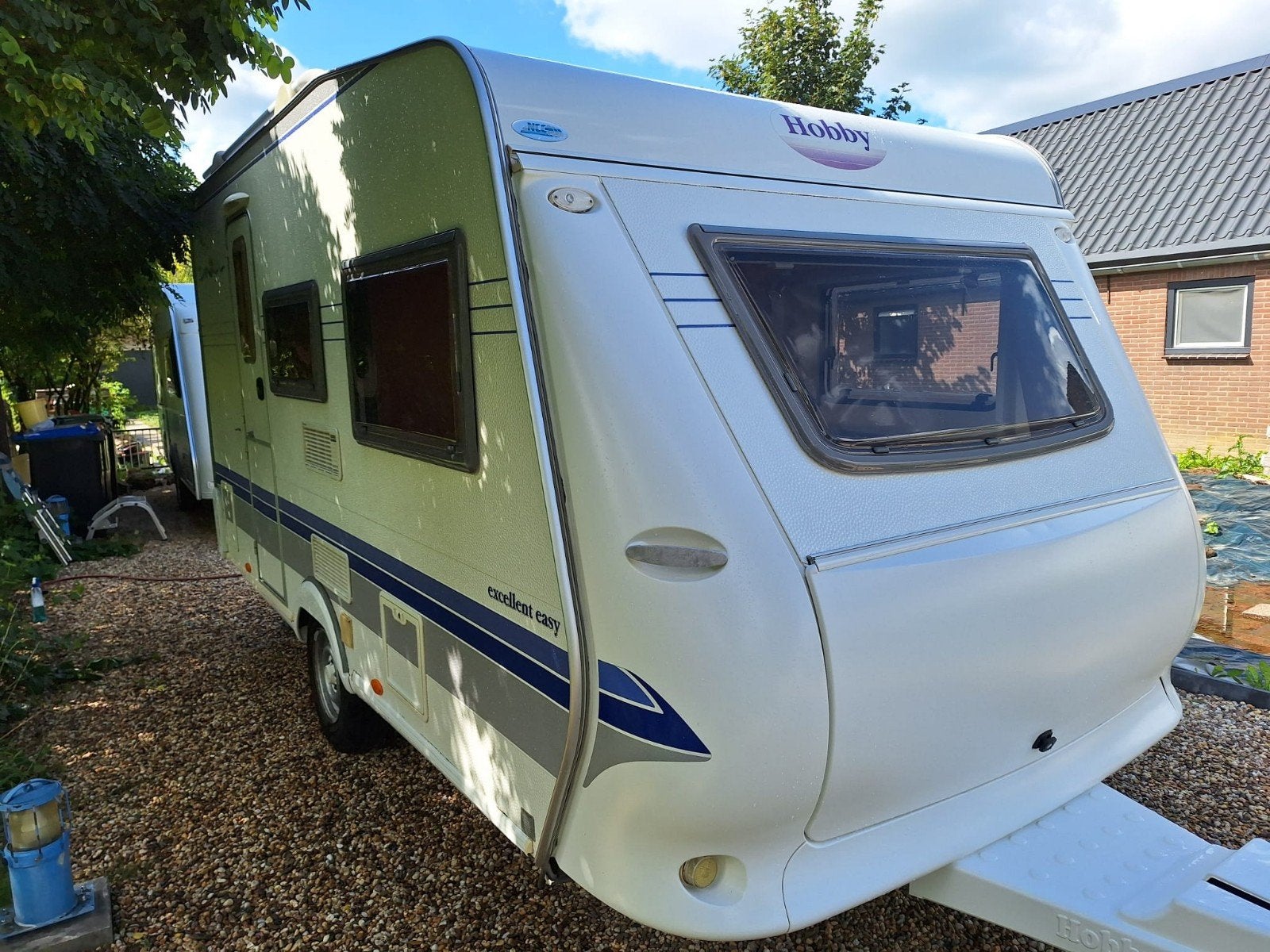 Hobby Excellent Easy 400 sf, nieuwe voortent, lichtgewicht, Hobby, Treinzit, Particulier, 4 tot 5 meter