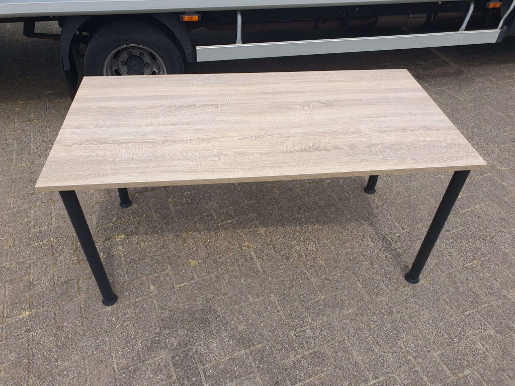 Bureautafel / kantinetafel met nieuw blad 160x80 ( 2 x ), Zwart, 160 cm, VST, Metaal