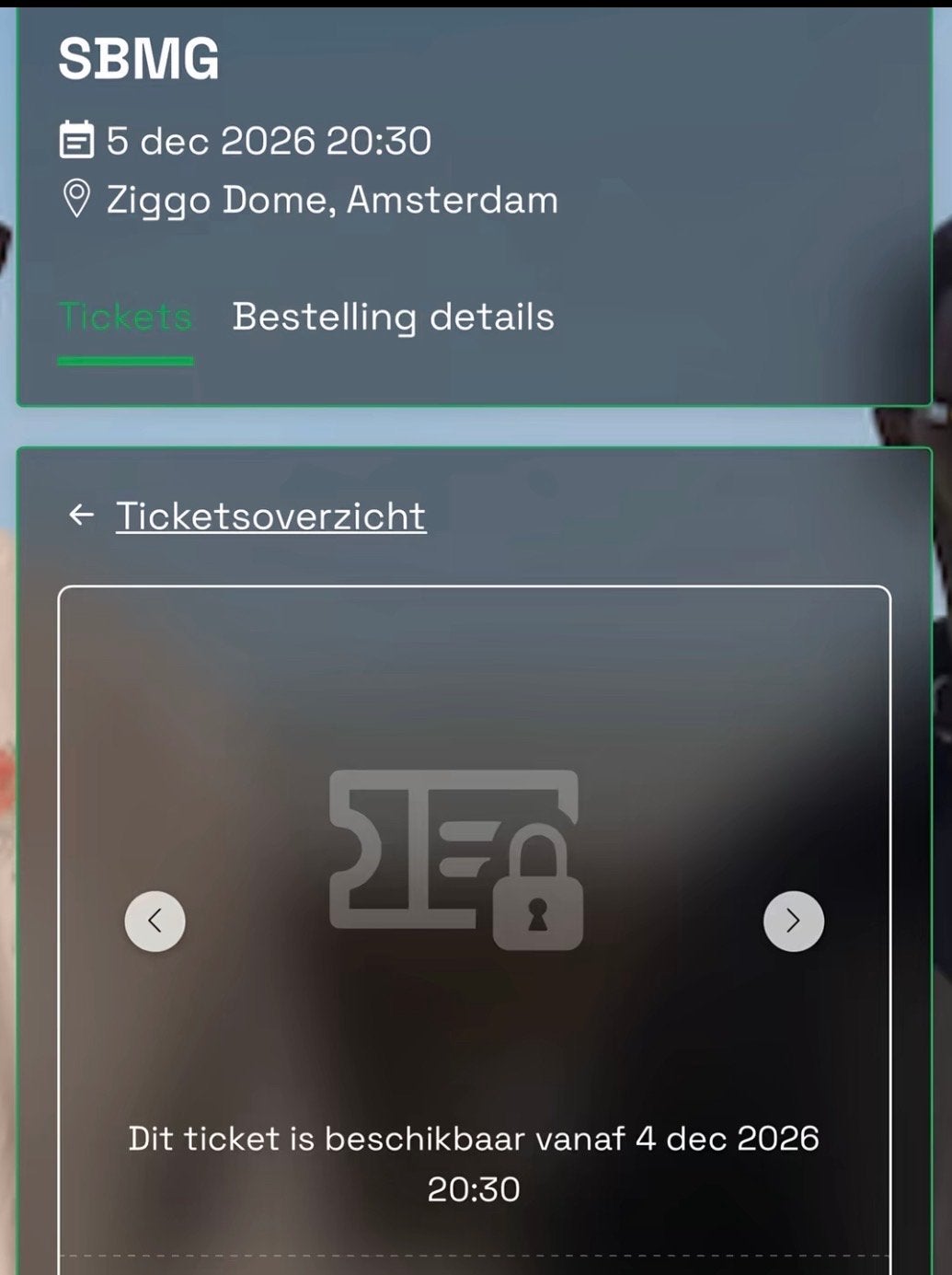 SMBG tickets, Eén persoon, December