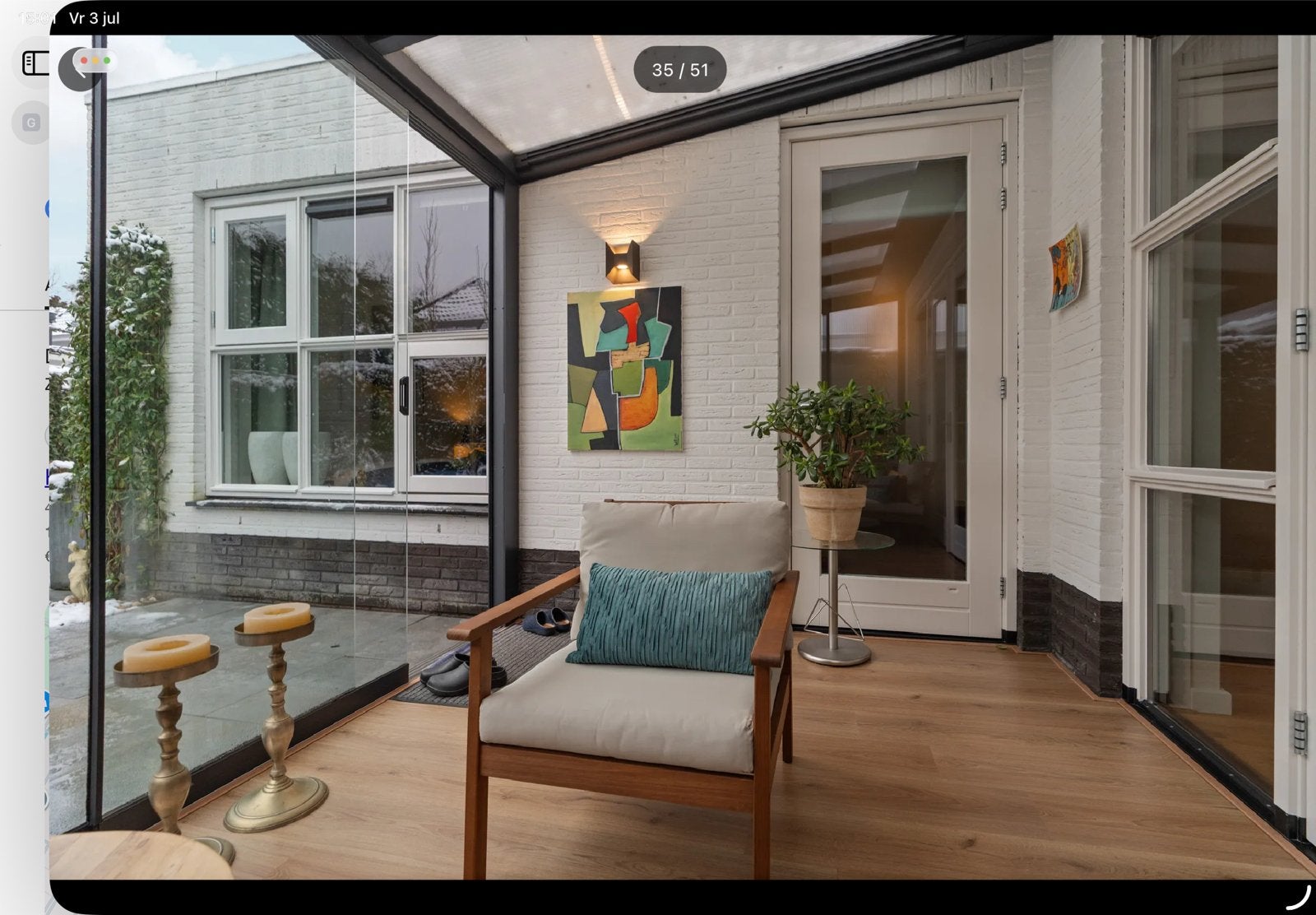 Moderne tuinkamer met elektrisch bedienbare zonwering, Tuin en Terras, Overkappingen, Ophalen, Zo goed als nieuw, Serre