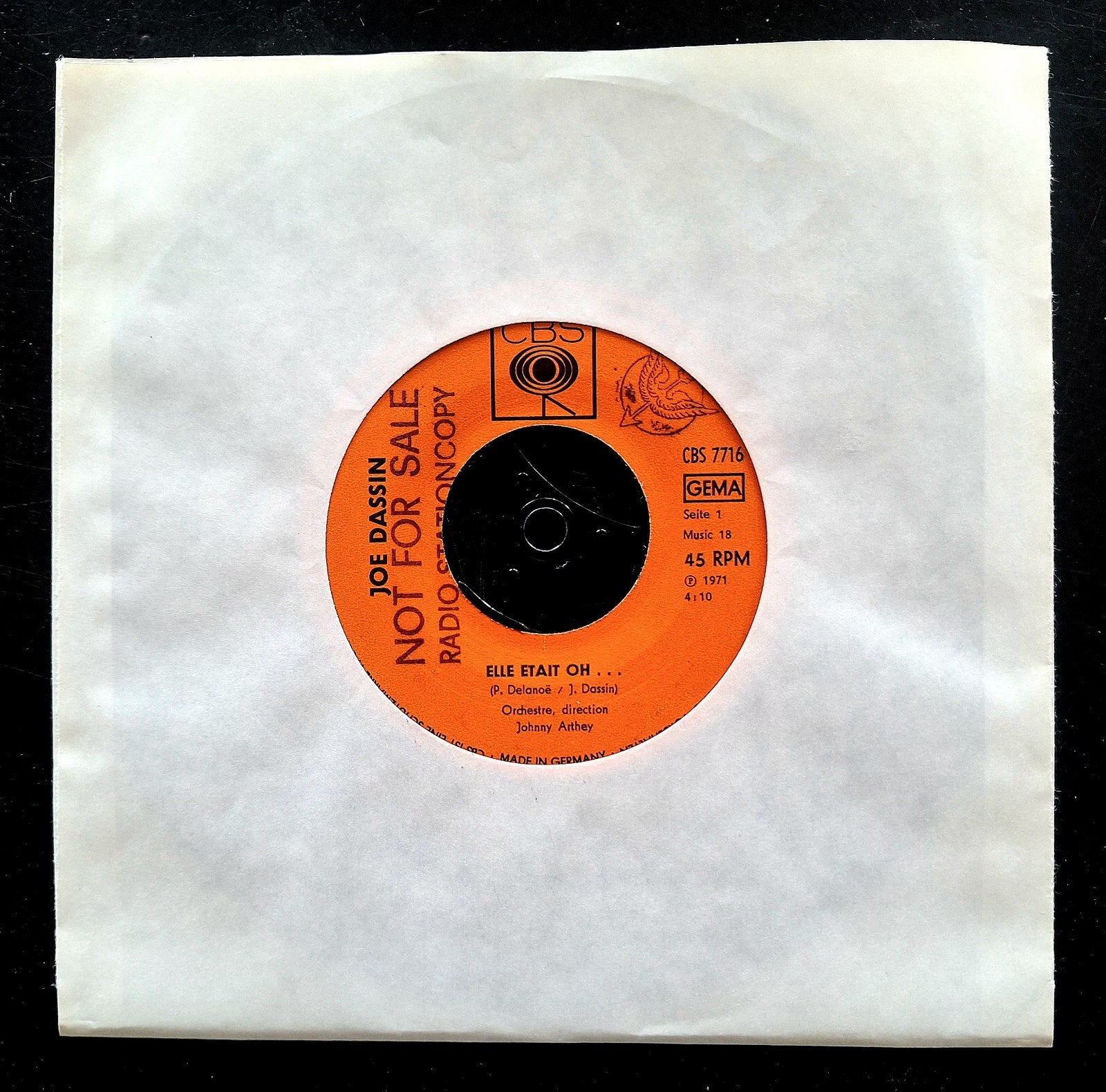 7"/SINGLE  JOE DASSIN - Elle Etait Oh ..., Ophalen of Verzenden, Gebruikt, Pop