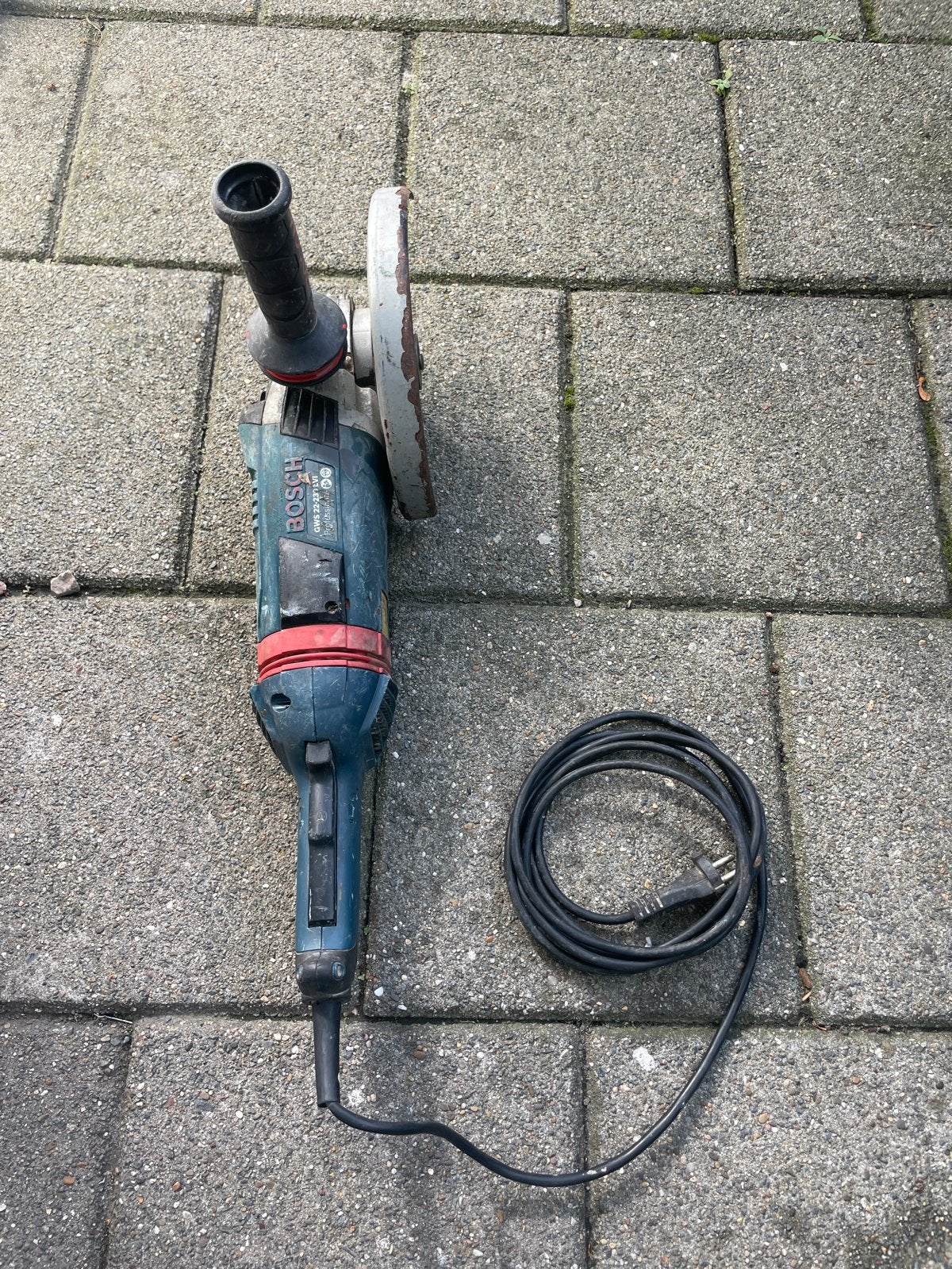 Bosch GWS 22-230 LVI Professional haakse slijper, Ophalen of Verzenden, Gebruikt, 1000 watt of meer, Haakse handslijpmachine