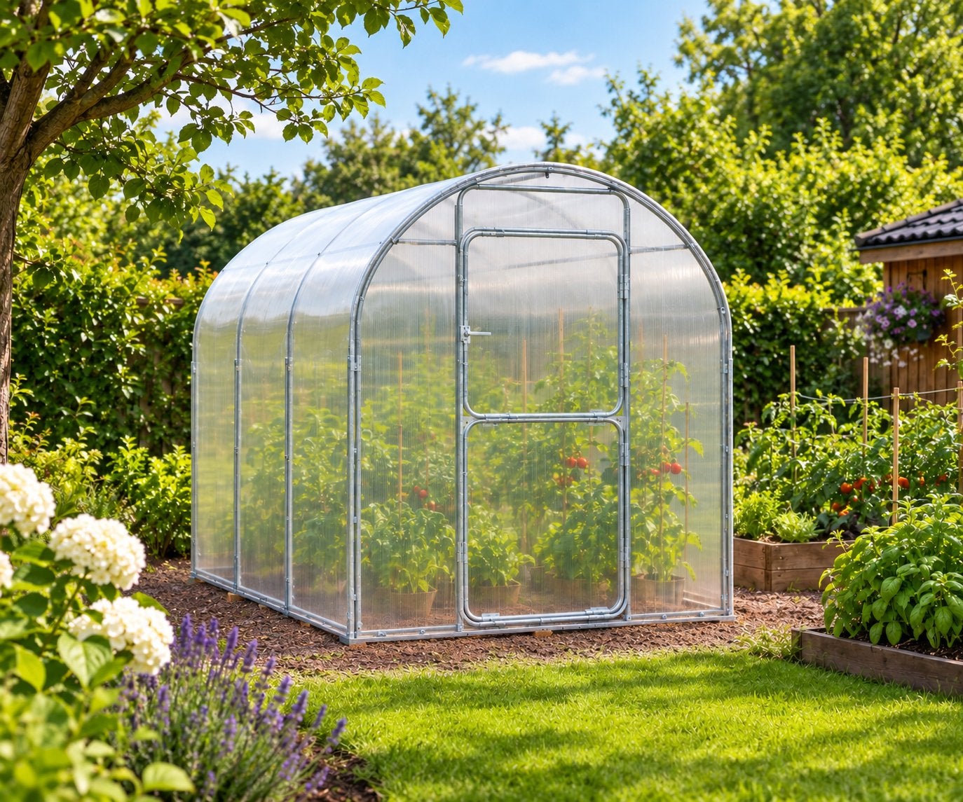 Tunnelkas, Boogkas 2,1x4.0m1, Tuin en Terras, Staal, Polycarbonaat, Verzenden, Info@mkb-diensten.nl