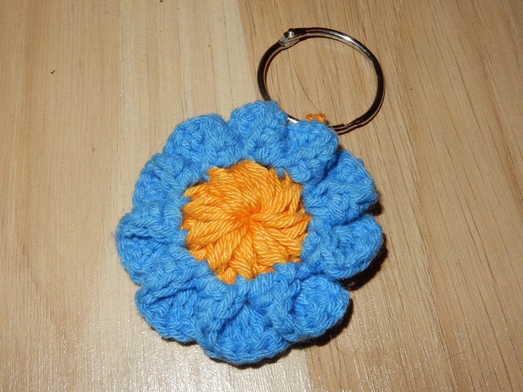 Handgemaakte gehaakte bloemen sleutelhanger, te koop., Ophalen of Verzenden, Nieuw, Dier of Natuur