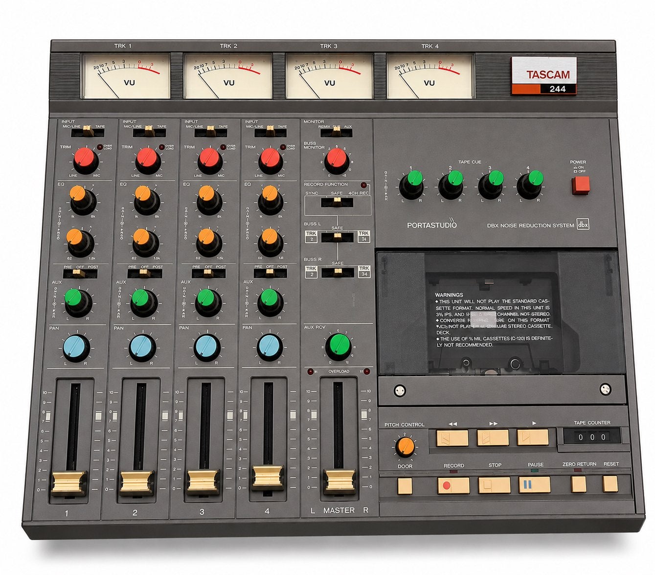 TASCAM PortaStudio 244 | Vintage 4-sporen cassetterecorder, Audio, Tv en Foto, Bandrecorders, Ophalen of Verzenden, Bandrecorder