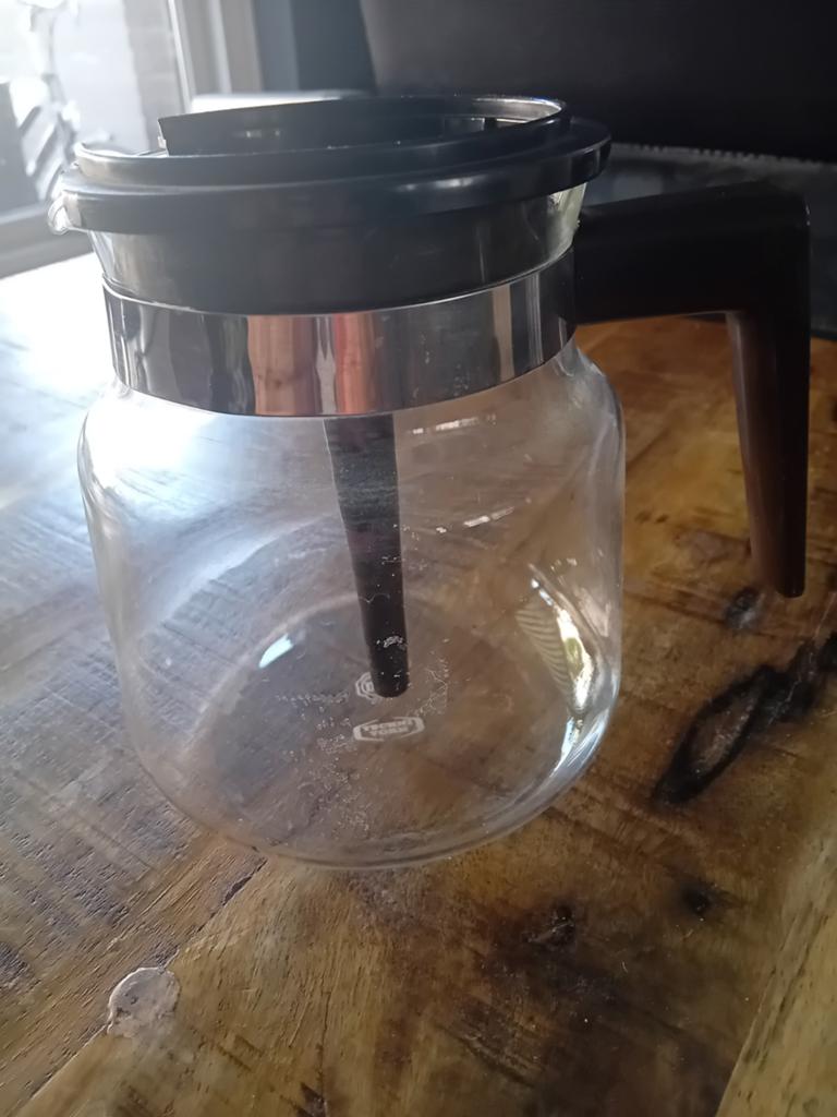 Douwe Egberts Glazen Koffiekan - Vintage, Gebruikt, Koffiemachine, Gemalen koffie, Ophalen of Verzenden