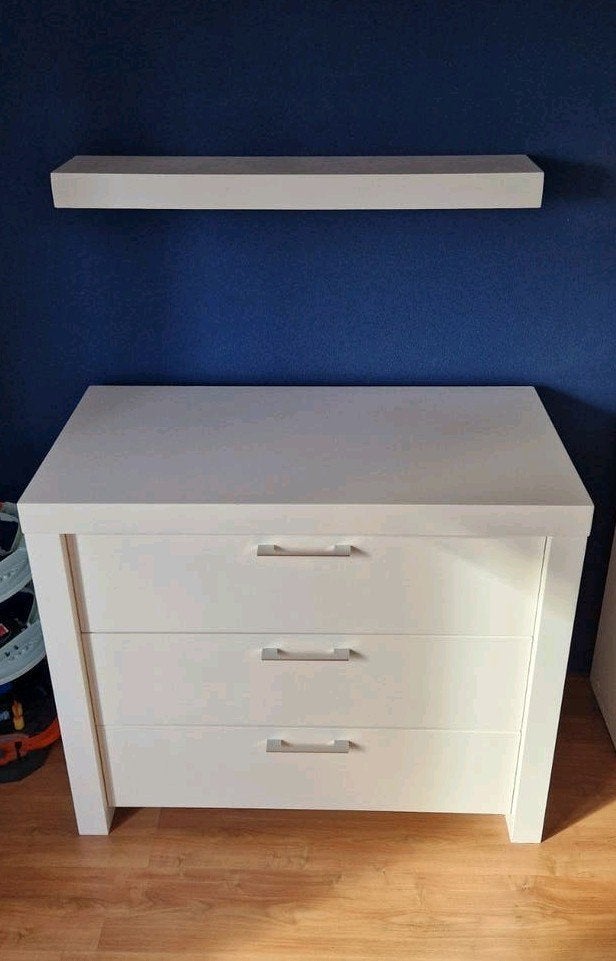 Interbaby Commode - Wit, Ophalen, 50 tot 70 cm, 100 cm of meer, Zo goed als nieuw