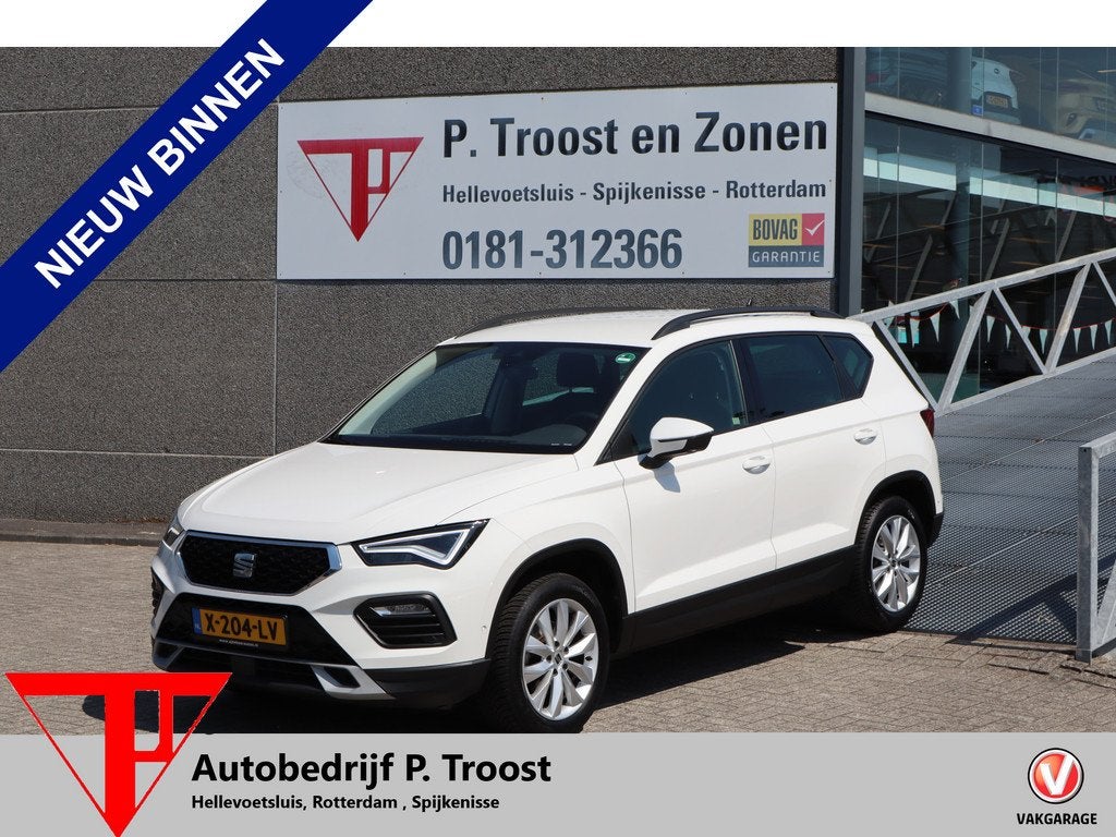 SEAT Ateca 1.5 TSI Style Business Trekhaak/Apple carplay/Par, Auto's, Voorwielaandrijving, 12 maanden, Stof, 4 cilinders