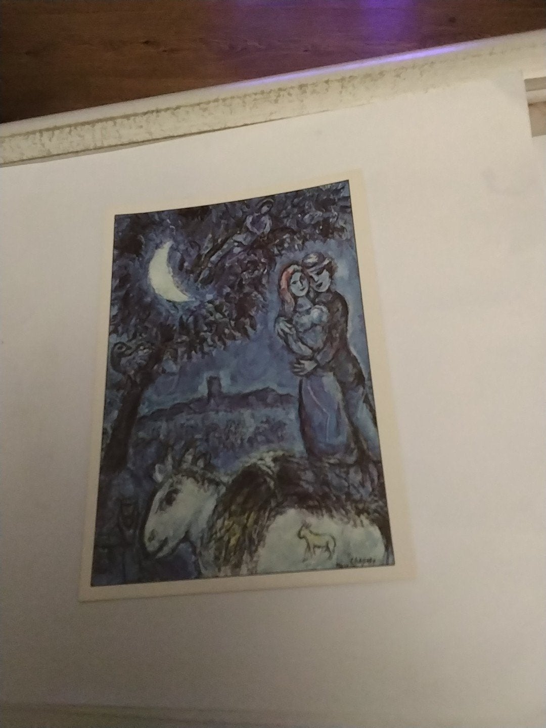 Marc Chagall - Boeren uit Vence (1964) - Olieverf op doek, Ophalen of Verzenden