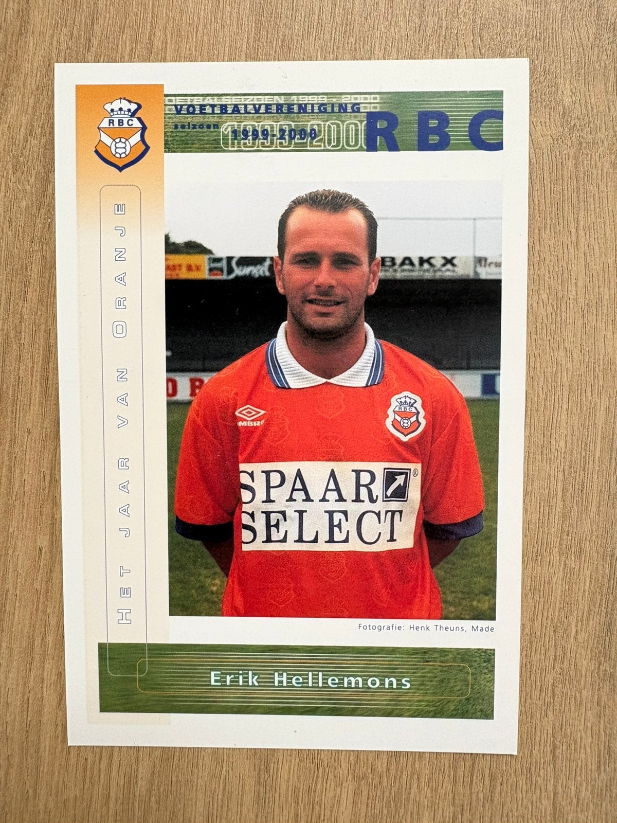 Fotokaart Erik Hellemons (RBC Roosendaal)., Ophalen of Verzenden, Nieuw, Spelerskaart