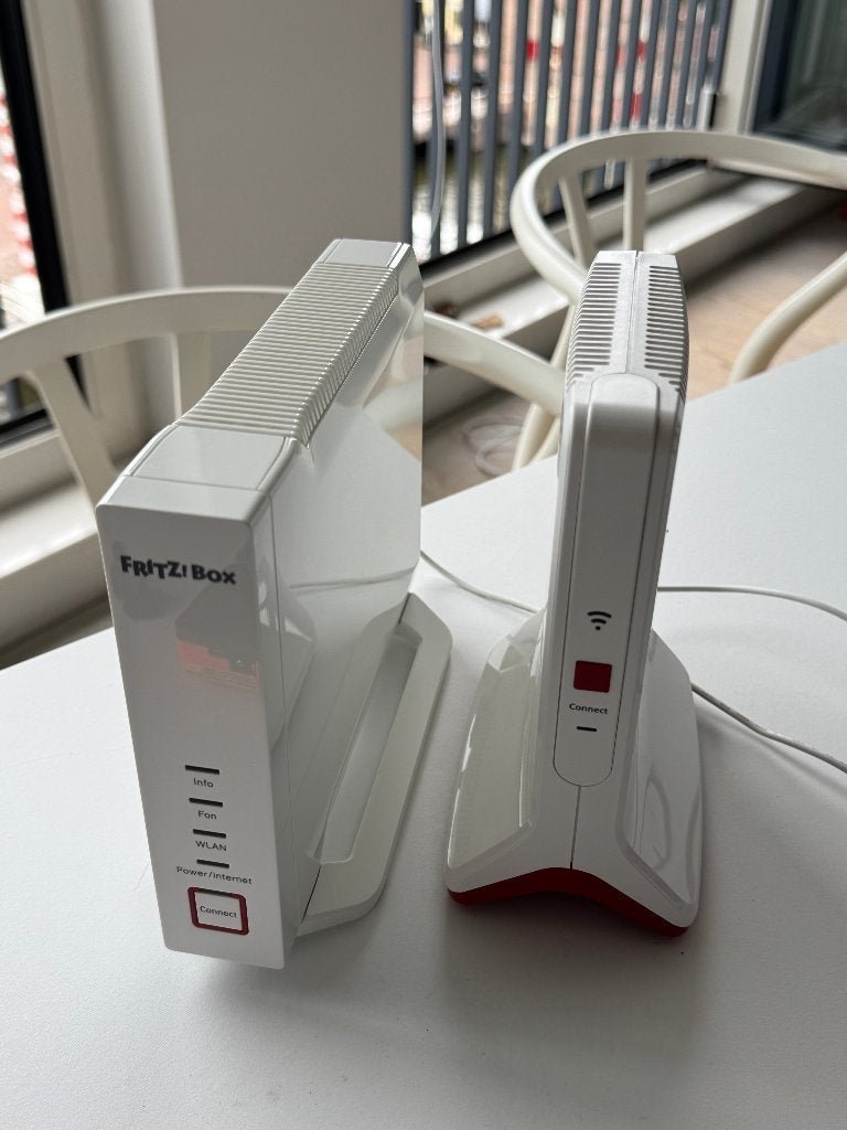 FRITZBox 4060 + FRITZRepeater 6000 — Wi-Fi 6 mesh set, Ophalen of Verzenden, Zo goed als nieuw, Router met modem, FRITZ!