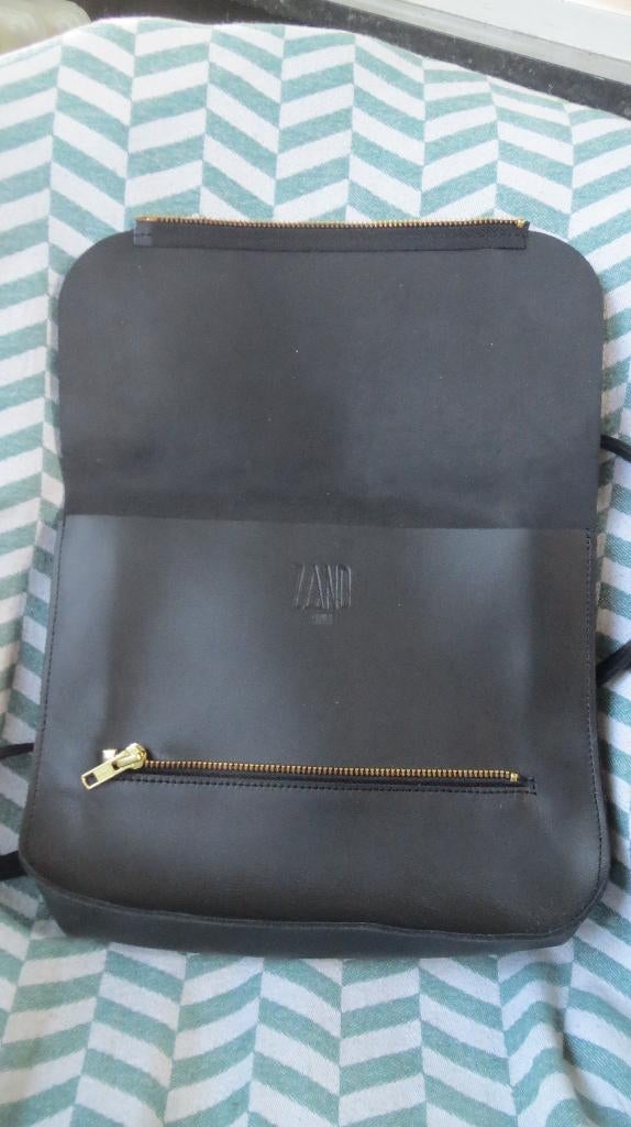 leren tas, Zand Erover, Amsterdam, 22x27x6cm, zwart, Verzenden, Nieuw, Zwart, Schoudertasje