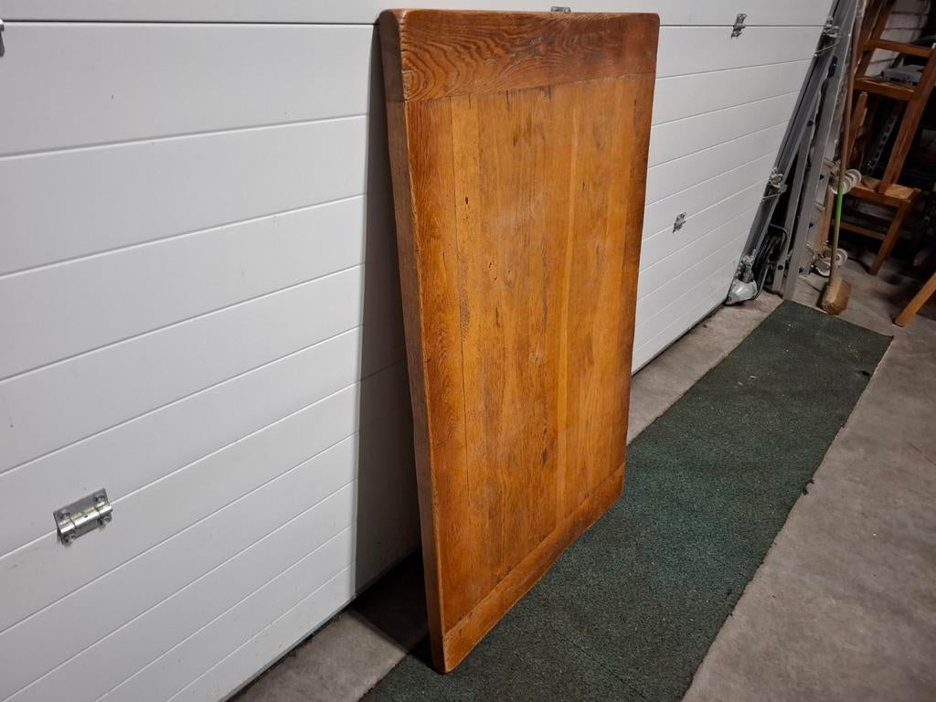 Vintage Oud Frans Eiken tafelblad 130x80 erg gaaf! Zie omsch, Doe-het-zelf en Verbouw, Hout en Planken, Ophalen, Gebruikt, Eiken
