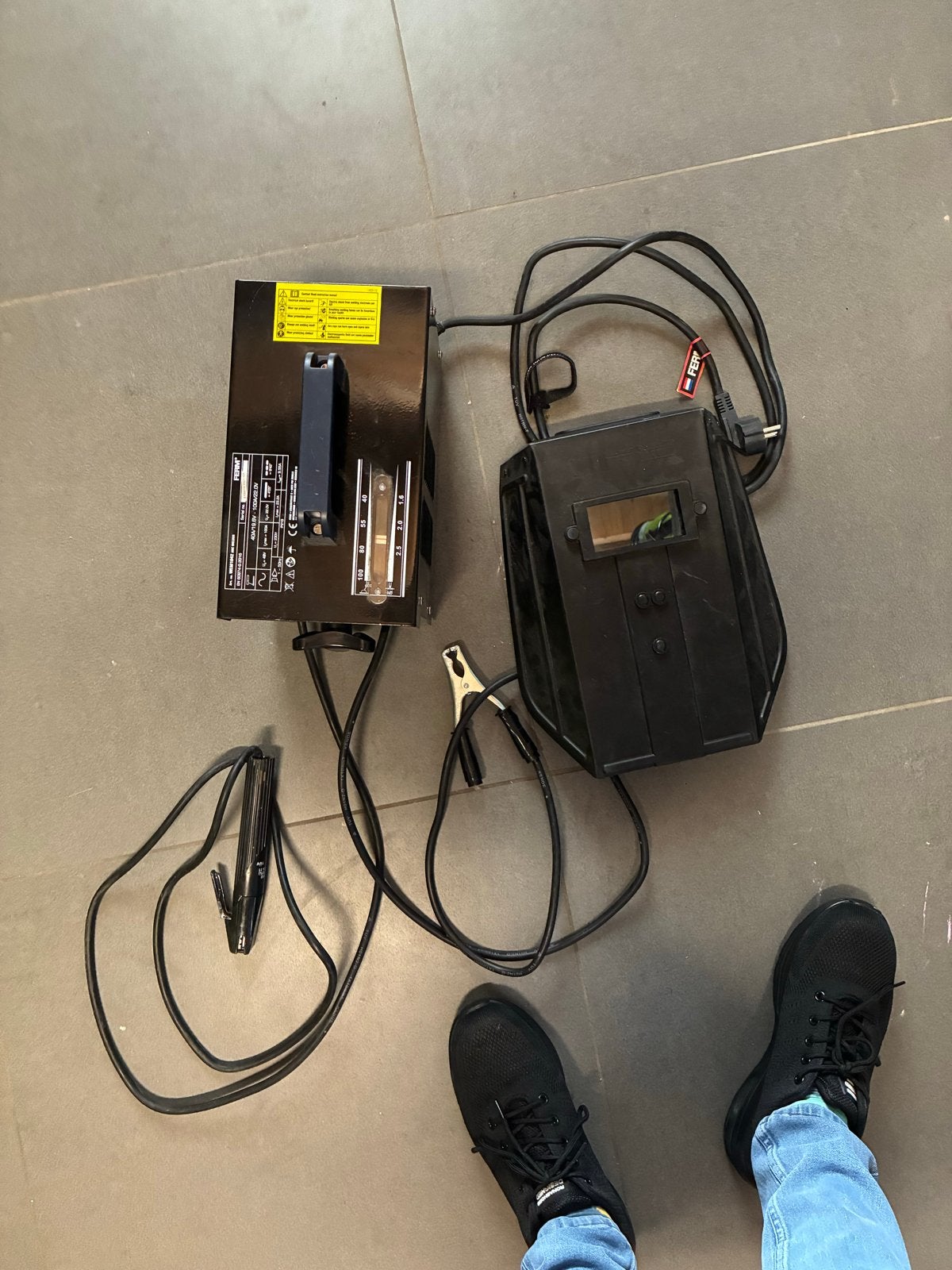 Ferm Lasapparaat WEM1042 Arc Welder met laskap, Ophalen, Gebruikt, Minder dan 150 ampère, Elektroden