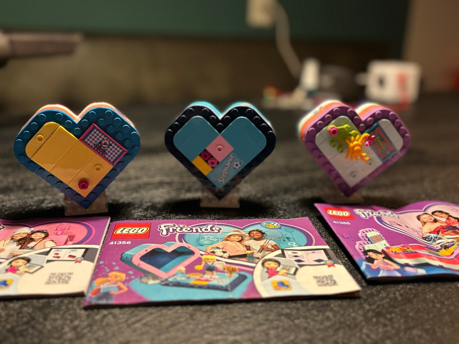 3 LEGO Friends Hartendoosjes - Zo goed als nieuw, Lego, Friends, Ophalen of Verzenden, Zo goed als nieuw