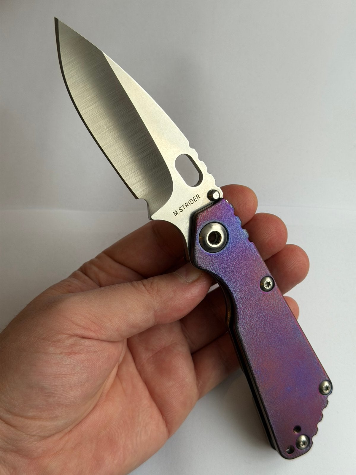 Strider SNG Performance heat coloured titanium, Verzenden, Zo goed als nieuw