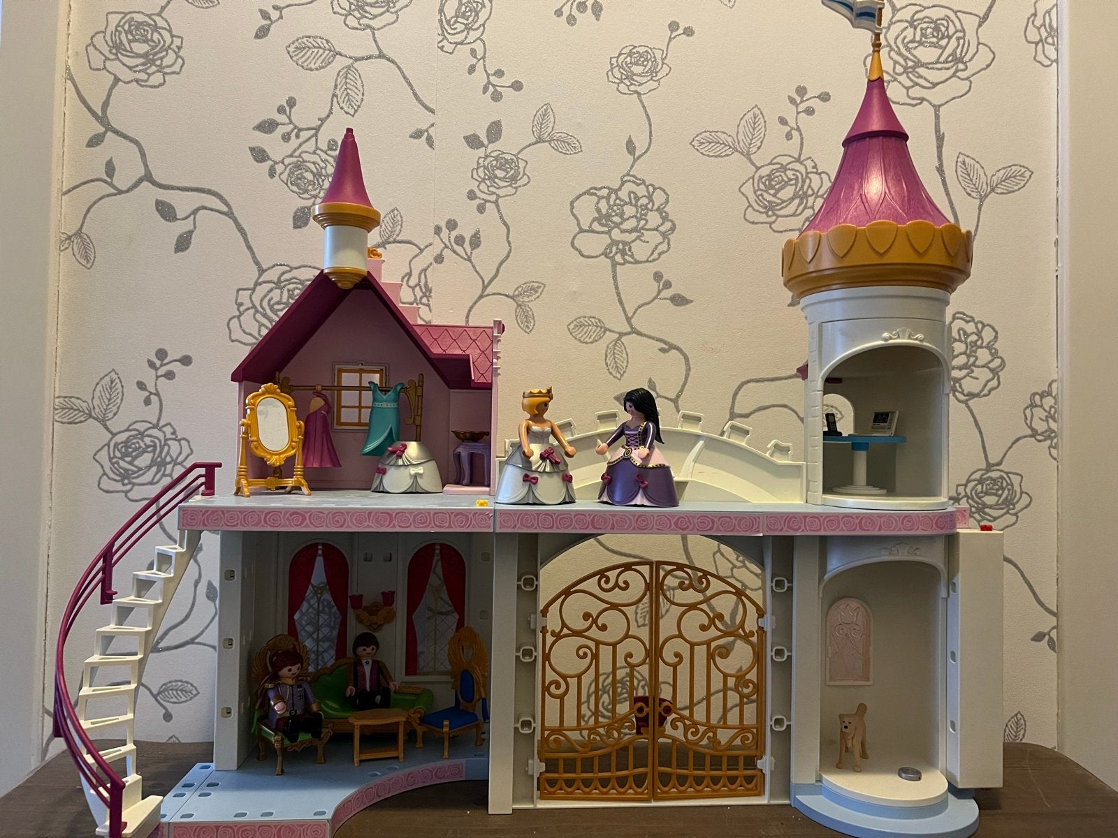 Playmobil Kasteel met prinsessen en meubels, Gebruikt, Complete set, Ophalen of Verzenden, Kasteel/Fort
