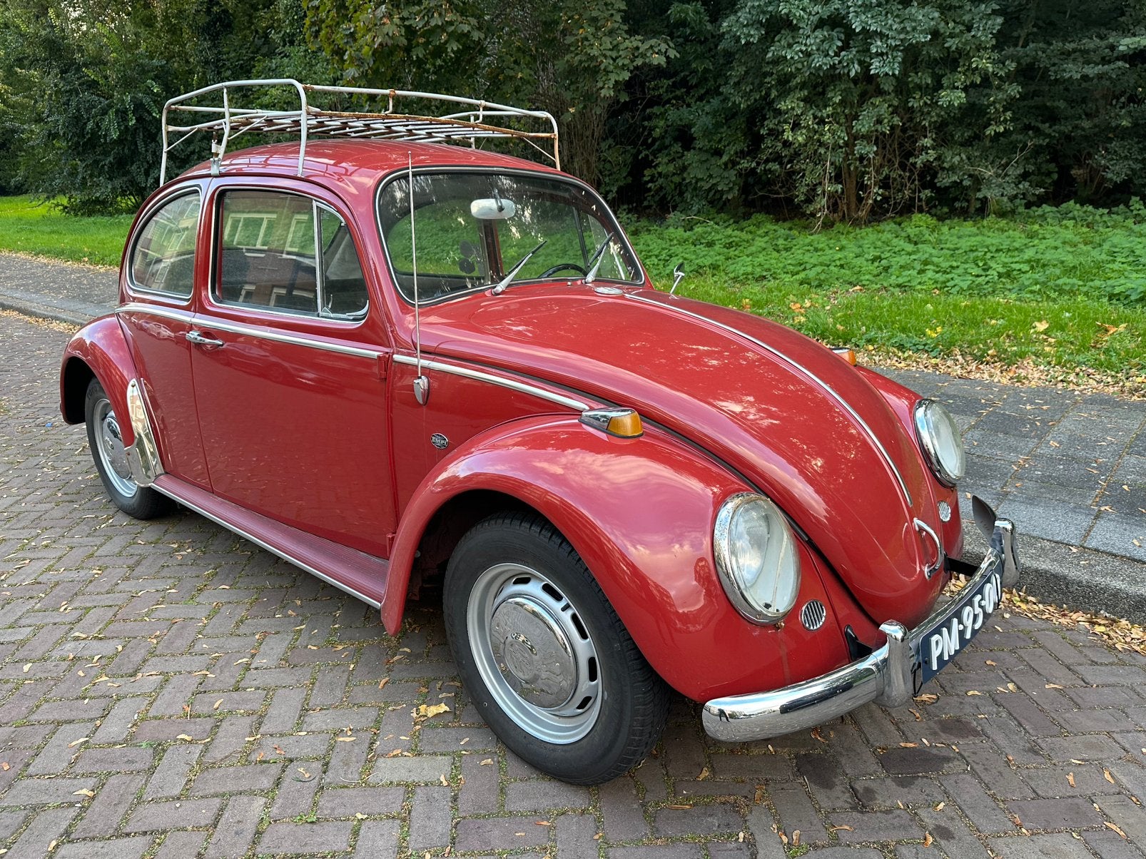 Volkswagen Kever 1965 Rubyred, Auto's, Metallic lak, Zwart, Volkswagen, 39 pk