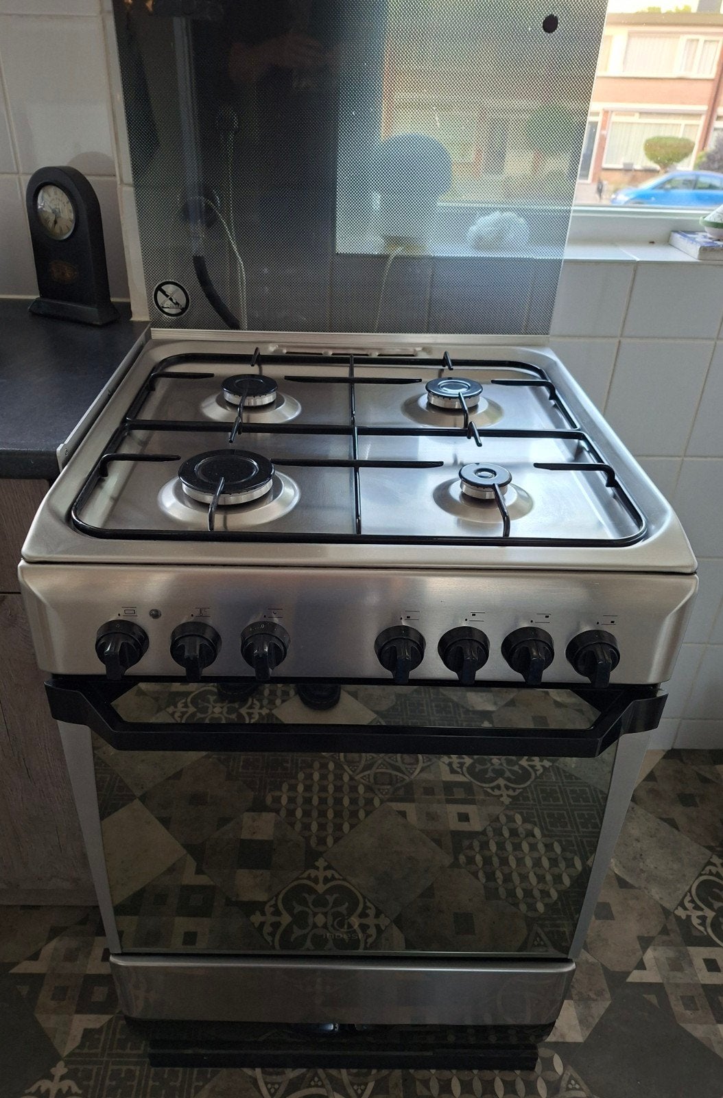 gasfornuis met oven, Witgoed en Apparatuur, Ophalen, Gebruikt, 4 kookzones, Gas