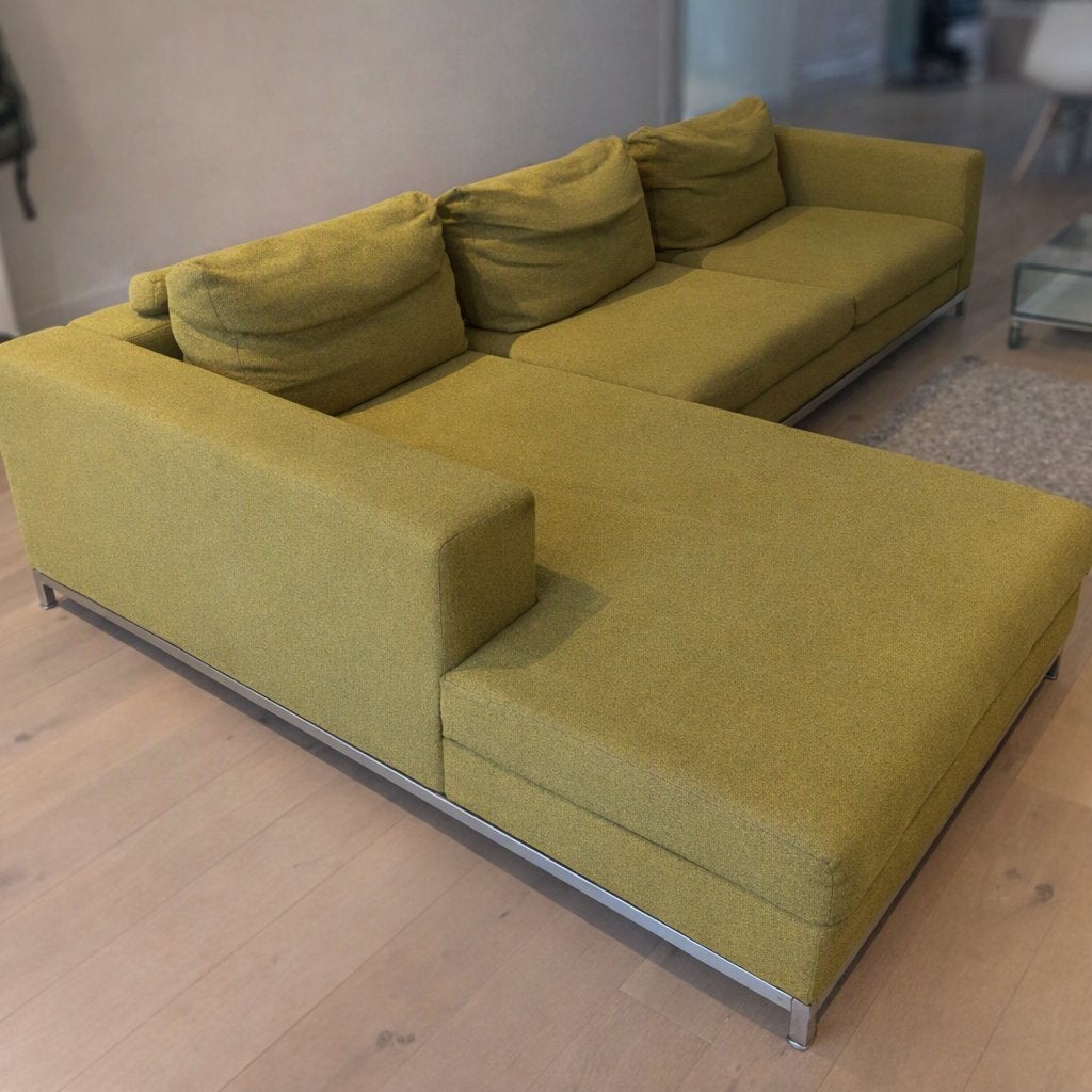 Ruime chaise longue bank / 3-zits van Mathes Aken, Ophalen, 250 tot 300 cm, Gebruikt, Vierpersoons of meer