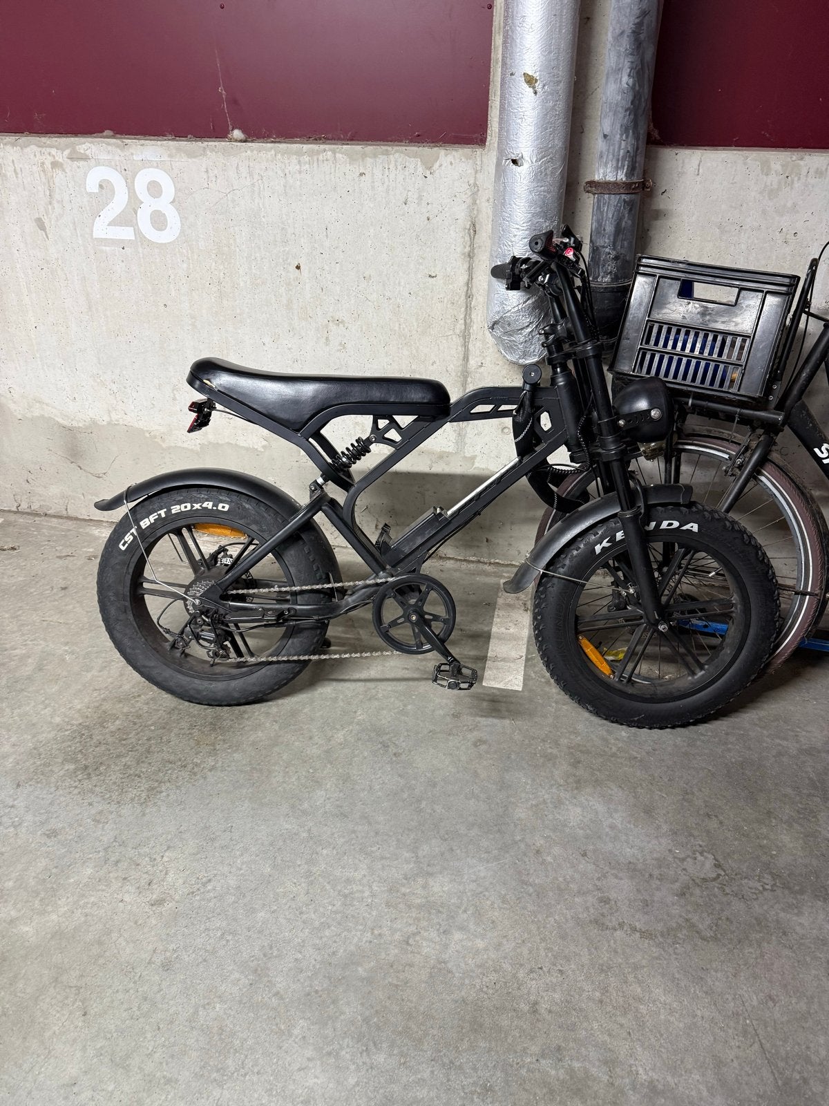 Stoere Fatbike E-bike - Zwart, Goede Staat, Gebruikt, 51 tot 55 cm, 30 tot 50 km per accu, Ophalen
