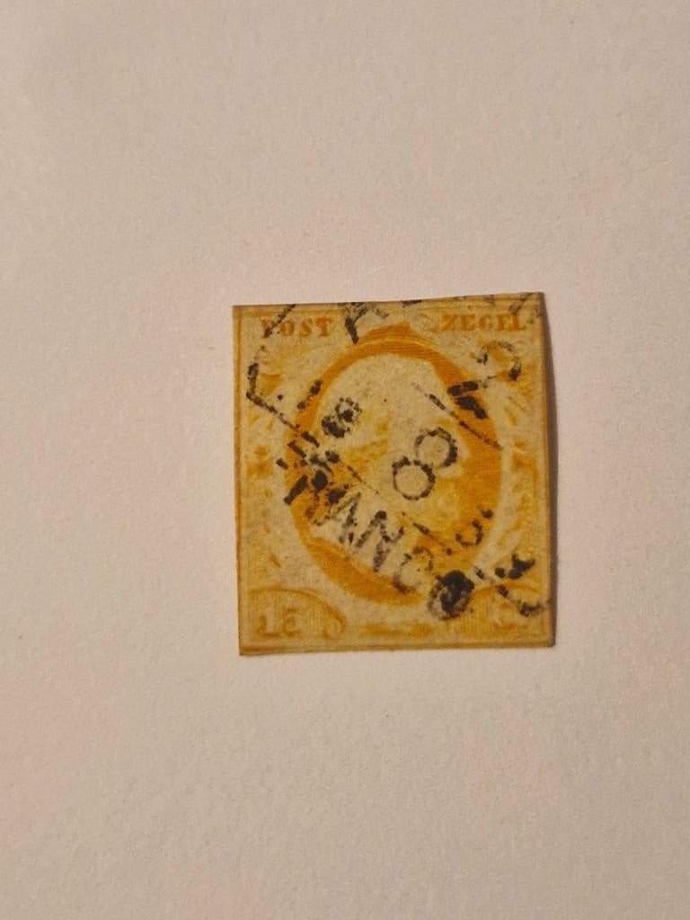 Nederland 1852 Willem III NVPH 3 gestempeld, Ophalen of Verzenden