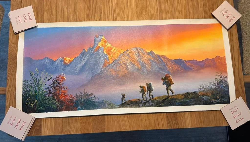Handgeschilderd uit Nepal, Ophalen of Verzenden