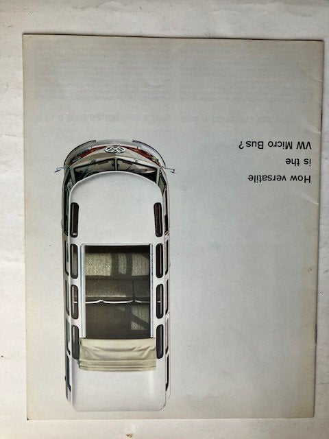 VW Micro Bus brochure - Engels 08-1964, Gelezen, Volkswagen, Ophalen of Verzenden, Volkswagen