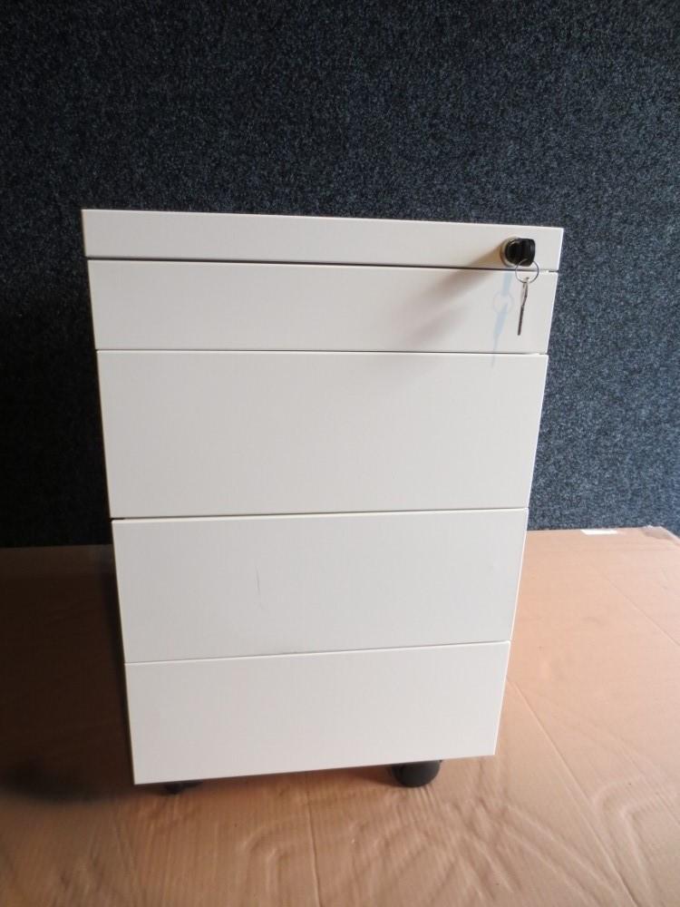 Rolblok 62x39x60 cm 4 laden Wit, Ophalen, Minder dan 50 cm, Gebruikt, 3 of 4 laden
