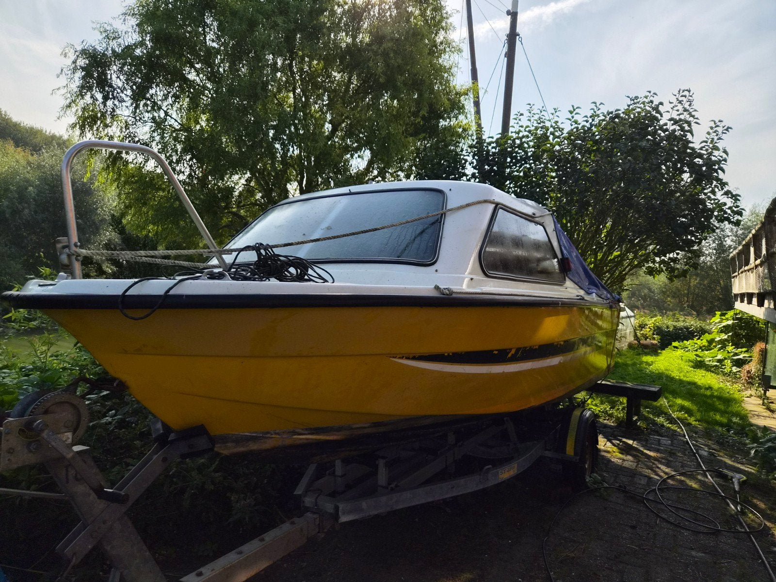 Oldenburg visboot/speedboot met Johnson 70 pk buitenboord, Ophalen, Overige merken, Gebruikt, Buitenboordmotor