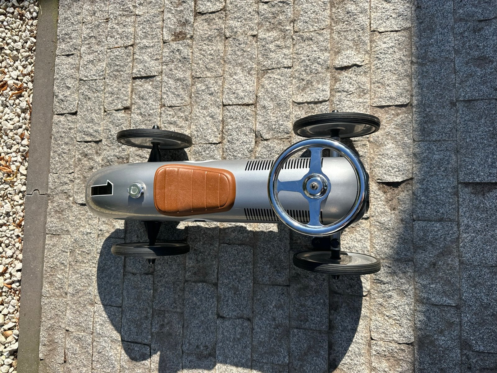 Loopauto Zilver - Klassieke Raceauto voor Kinderen, Ophalen, Gebruikt