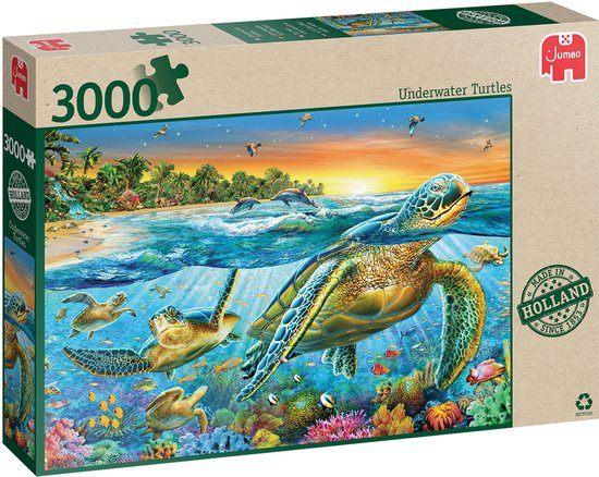 Jumbo: Underwater Turtles 3000 stukjes, Ophalen of Verzenden, Meer dan 1500 stukjes, Nieuw, Legpuzzel