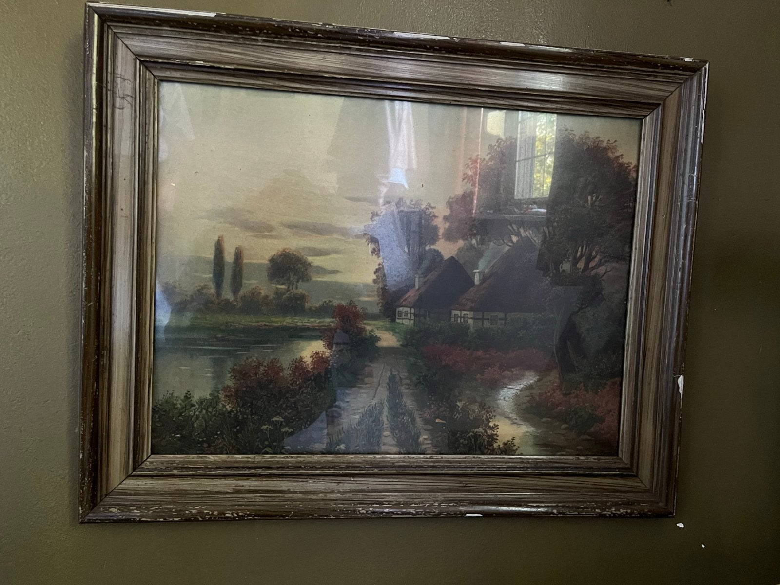 Oude ingelijste landschapsprenten (2 stuks), Antiek en Kunst, Kunst | Schilderijen | Klassiek, Ophalen of Verzenden, Landschap