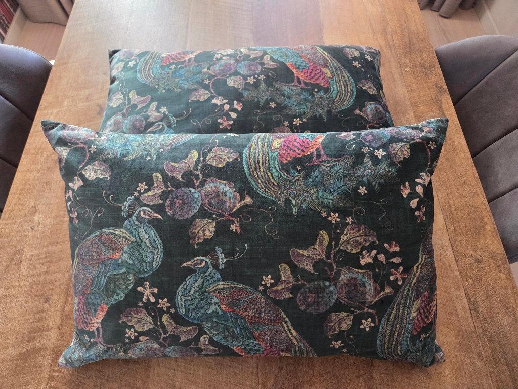 Decoratieve kussens met pauwenprint, Ophalen, Overige merken, Dubbelzijdig, Meerkleurig